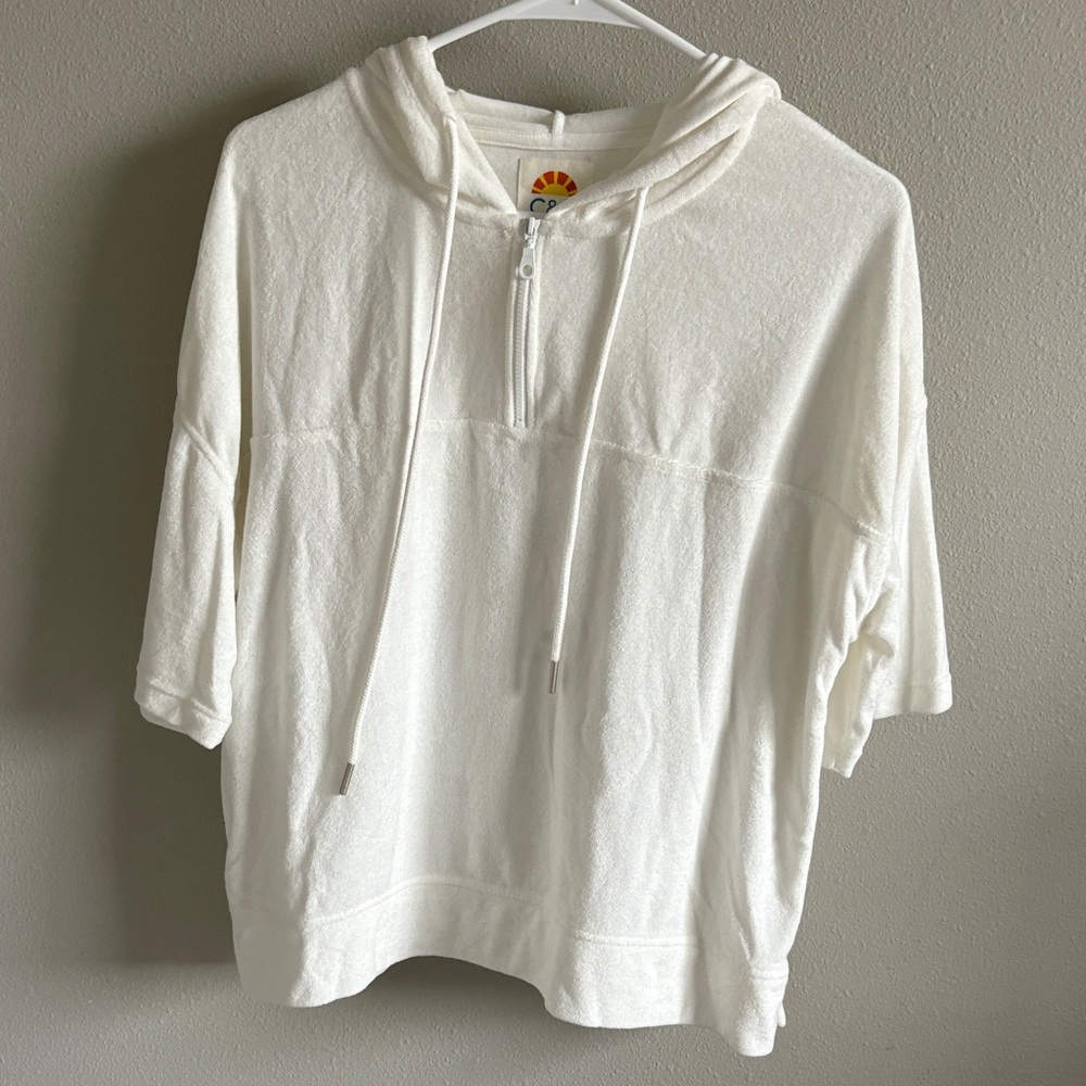 C&C California White Hooded Sweatshirt